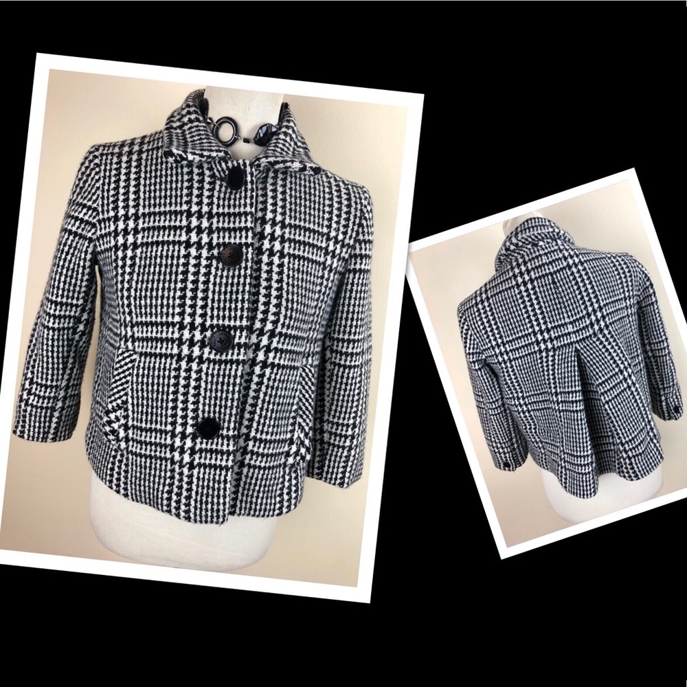 Ralph Lauren Houndstooth waist jacket blazer 8 pet